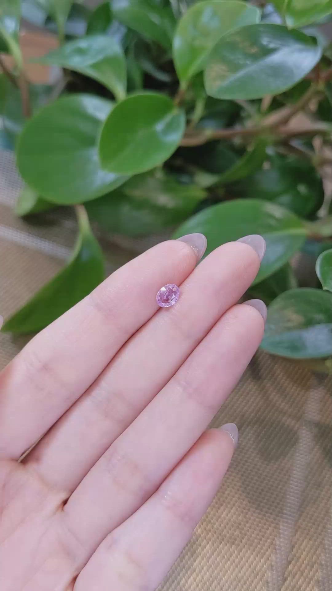 0.72 Ct. Pink Sapphire from Ceylon (Sri Lanka) Size Video