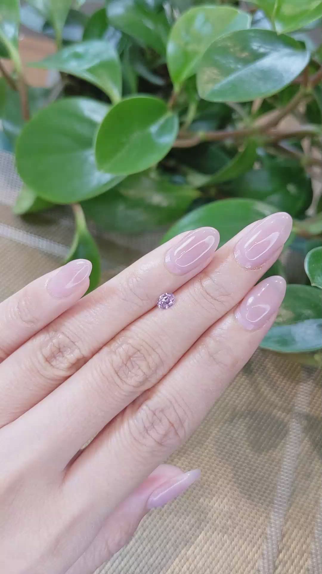 0.36 Ct. Pink Sapphire from Ceylon (Sri Lanka) Size Video