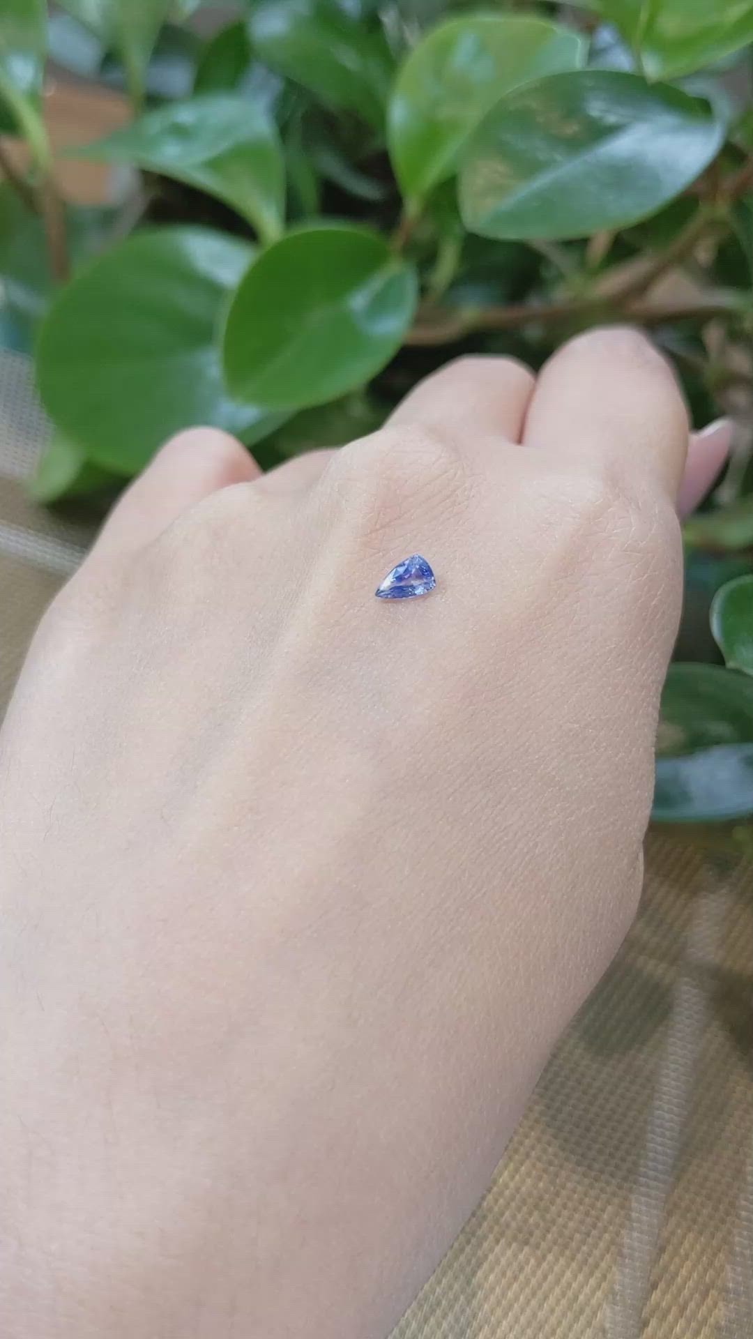 0.44 Ct. Bi Color Sapphire from Ceylon (Sri Lanka) Size Video