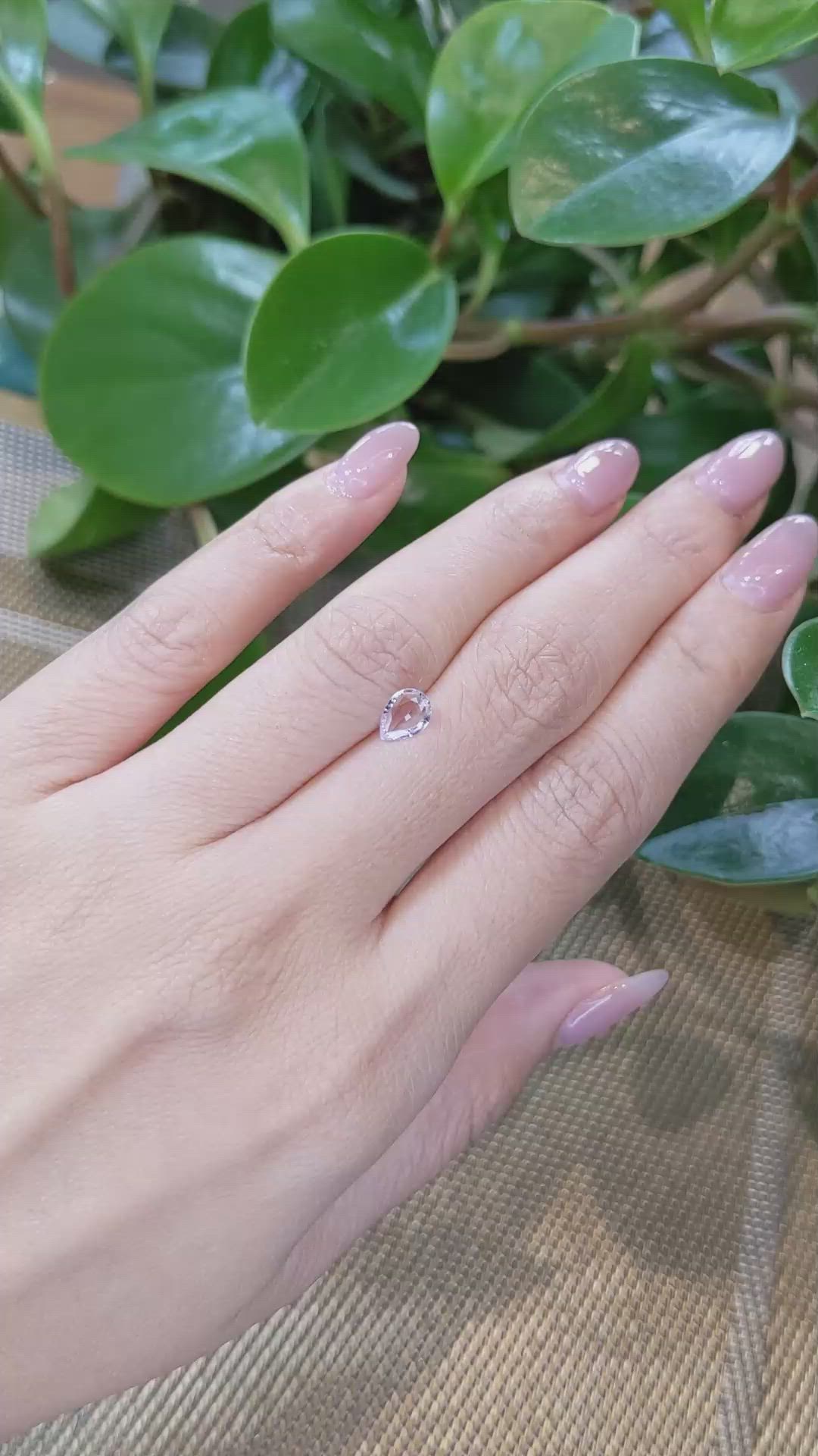 0.65 Ct. Pink Sapphire from Ceylon (Sri Lanka) Size Video