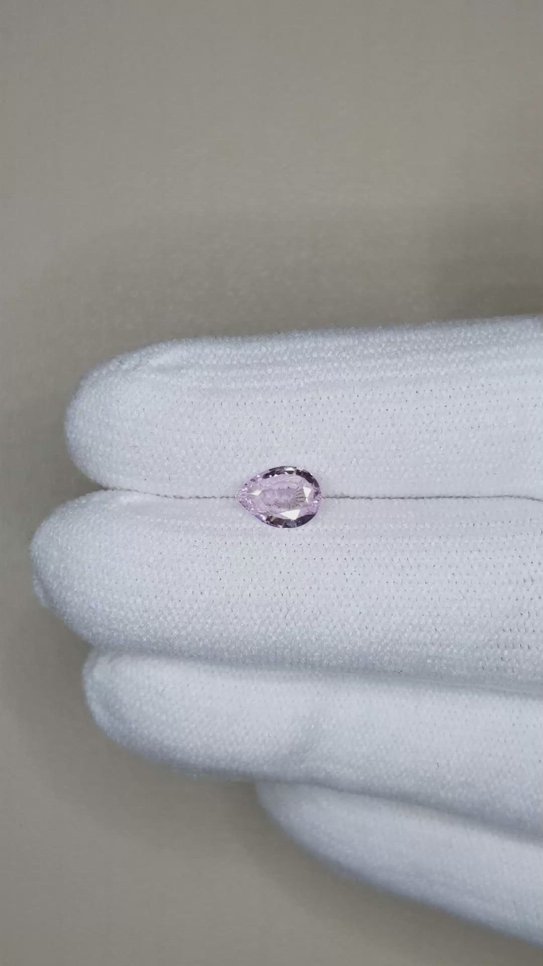 0.65 Ct. Pink Sapphire from Ceylon (Sri Lanka) Size Video