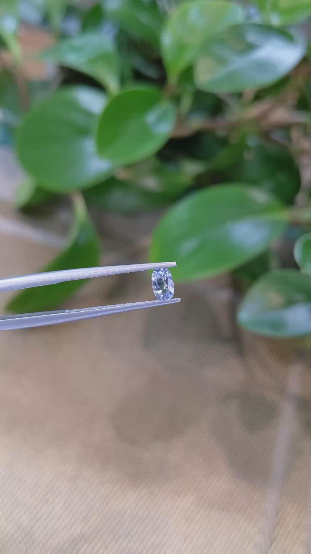 0.55 Ct. Blue Sapphire from Ceylon (Sri Lanka) Size Video