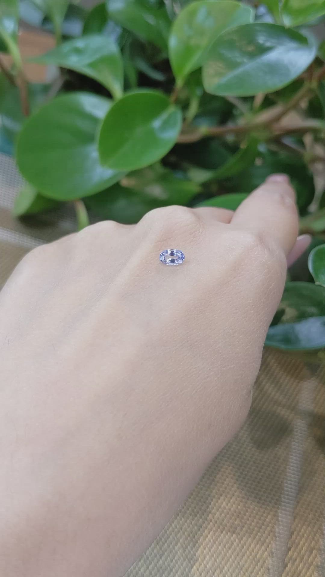 0.55 Ct. Blue Sapphire from Ceylon (Sri Lanka) Size Video