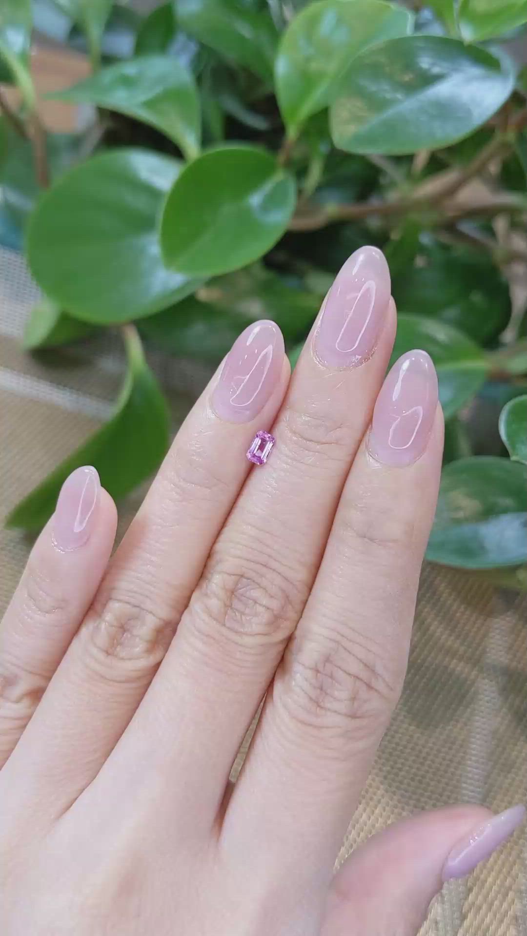 0.35 Ct. Pink Sapphire from Ceylon (Sri Lanka) Size Video