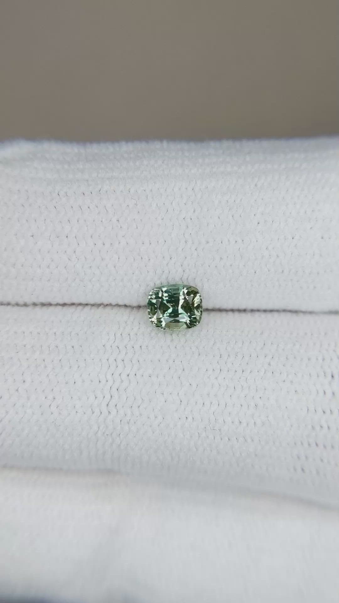 0.52 Ct. Bluish Green Sapphire from Madagascar Size Video