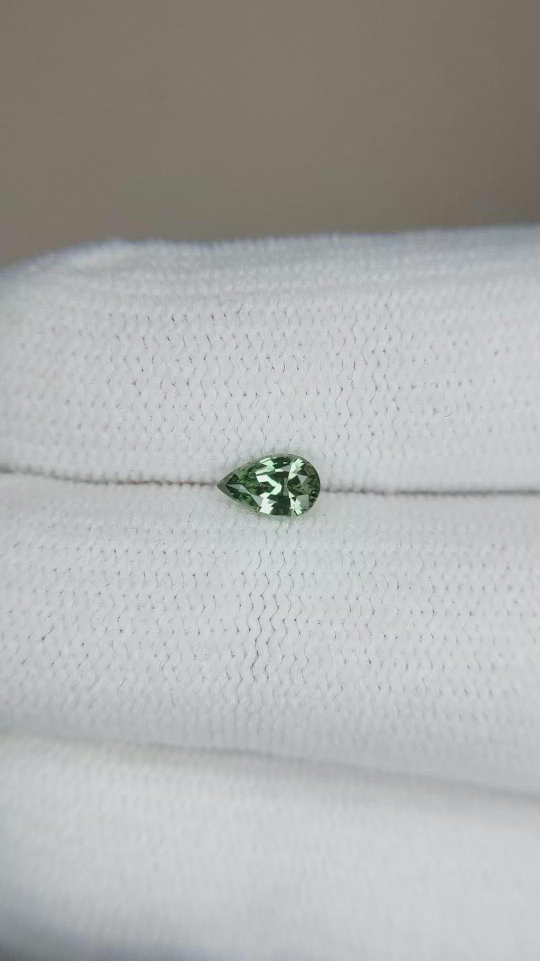 0.35 Ct. Green Sapphire from Madagascar Size Video