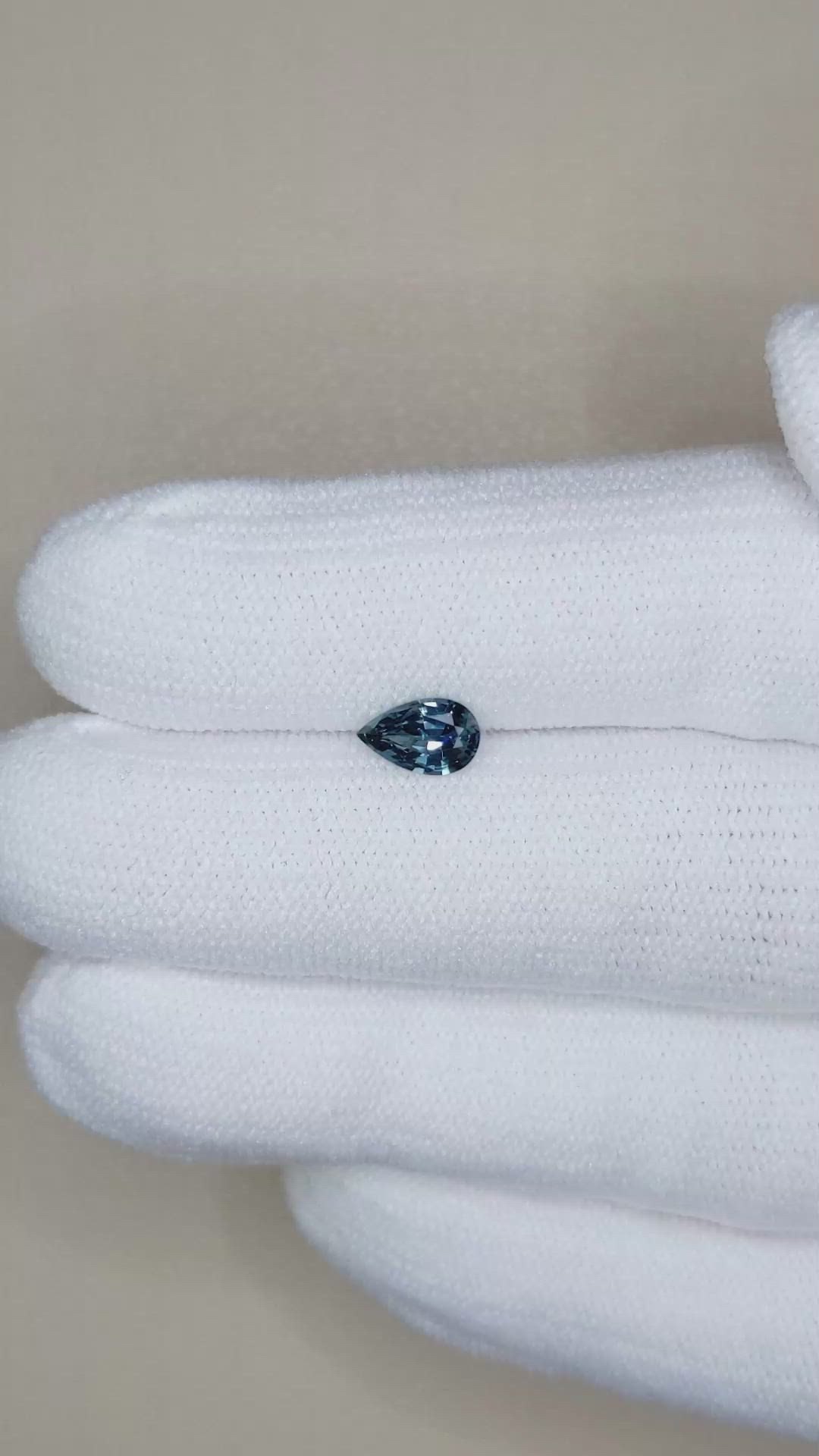 0.57 Ct. Blue Sapphire from Madagascar Size Video