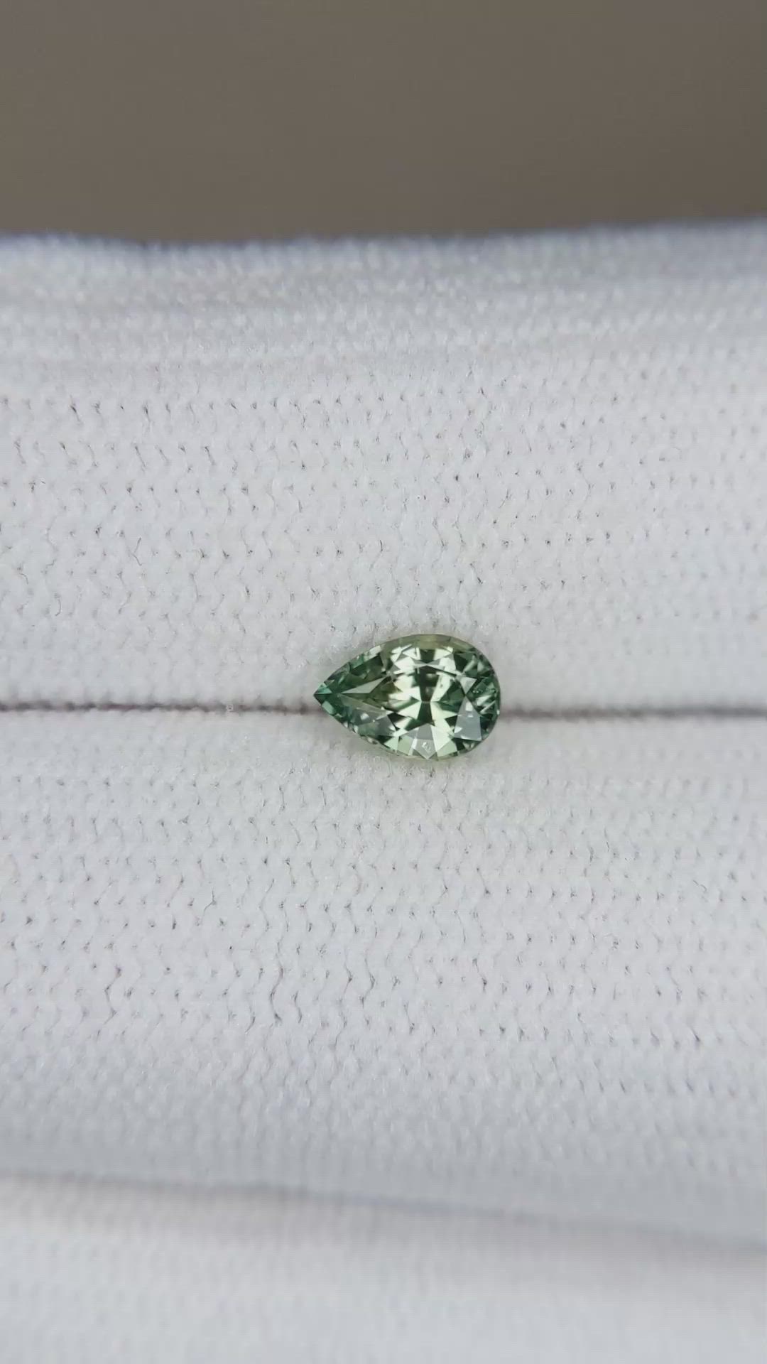 0.48 Ct. Green Sapphire from Madagascar Size Video