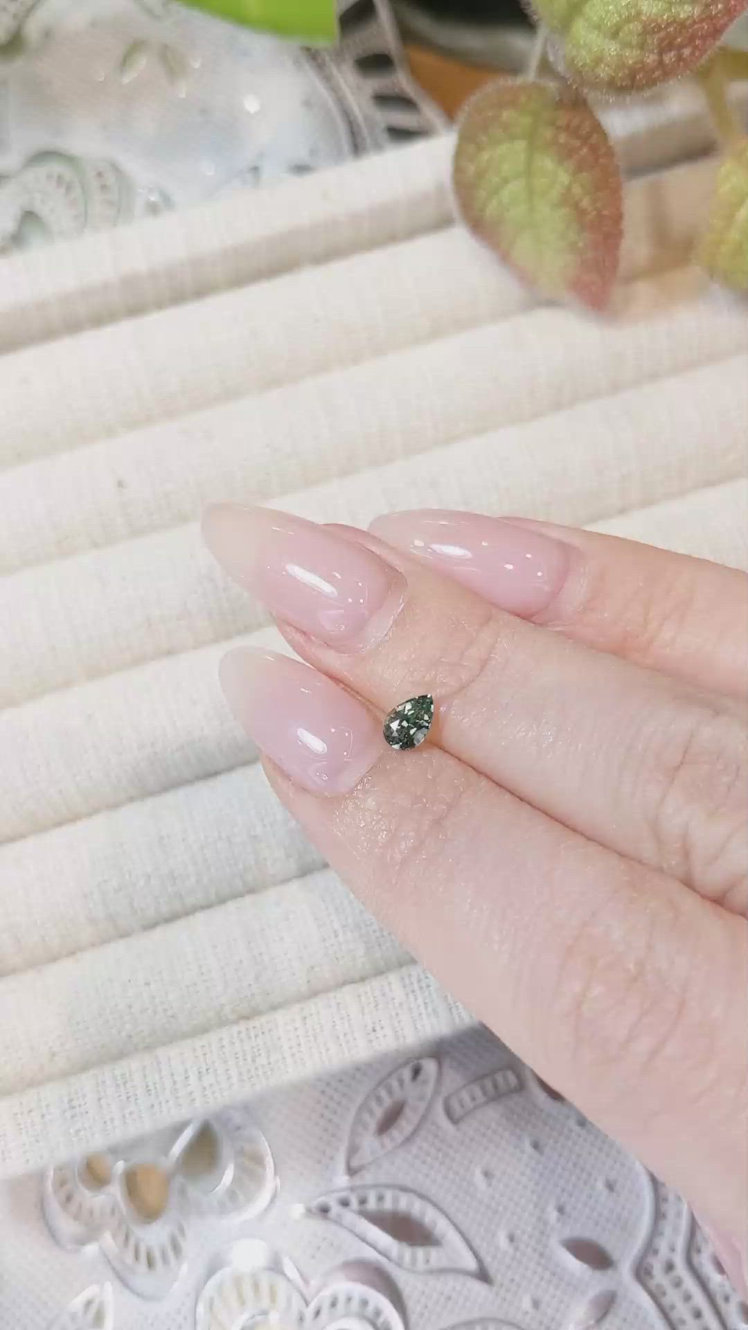 0.48 Ct. Green Sapphire from Madagascar Size Video