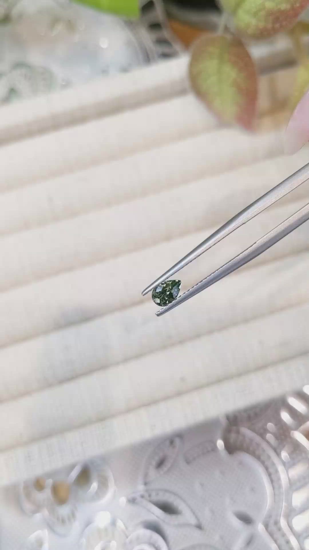 0.48 Ct. Green Sapphire from Madagascar Size Video