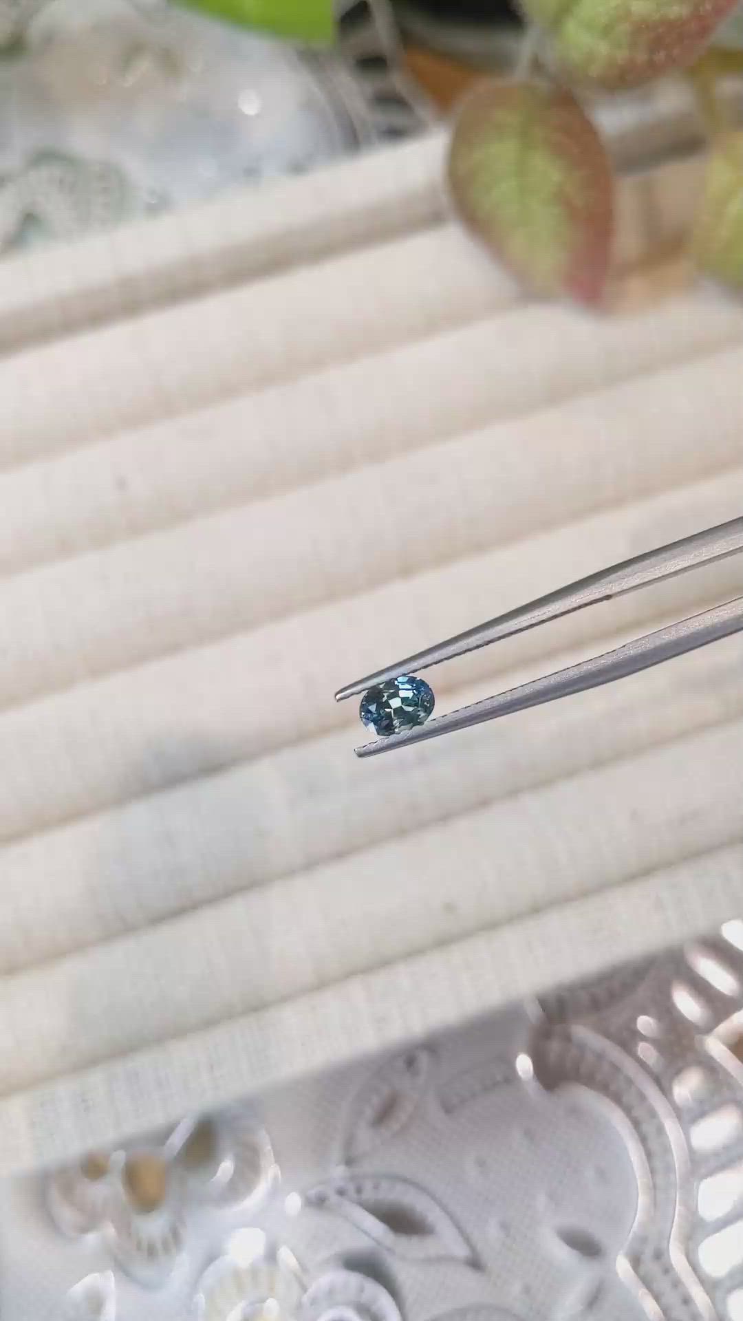 0.52 Ct. Bi Color Sapphire from Madagascar Size Video