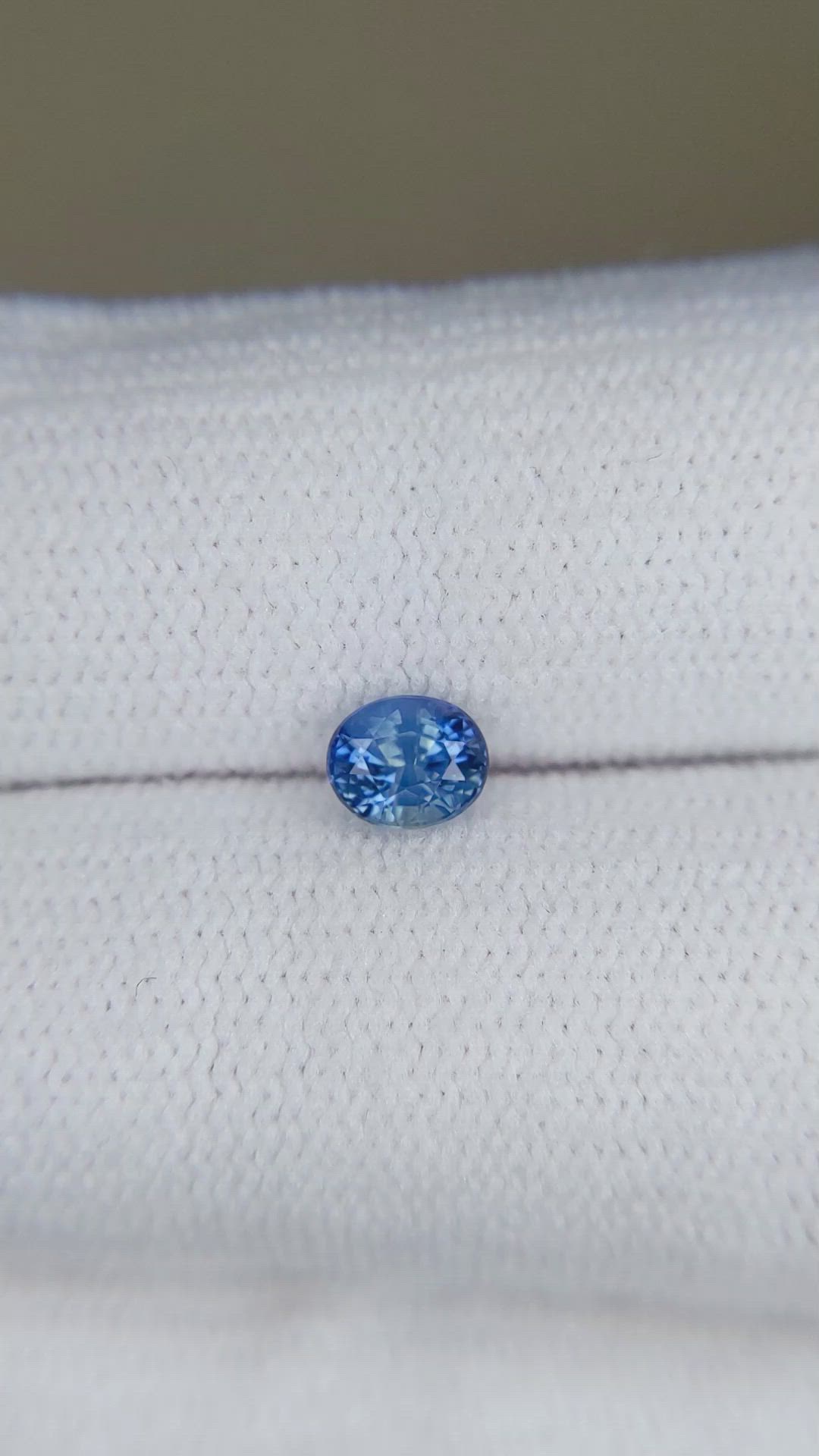 0.52 Ct. Blue Sapphire from Madagascar Size Video