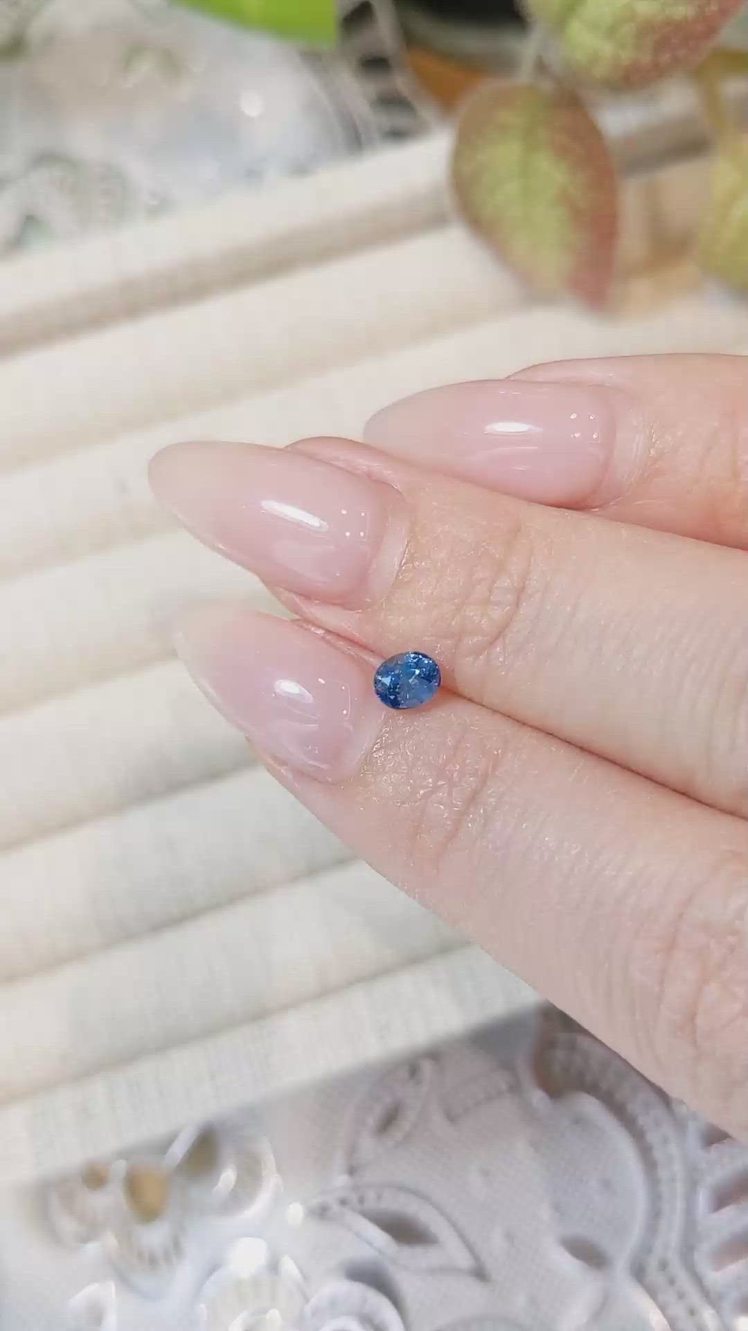 0.52 Ct. Blue Sapphire from Madagascar Size Video