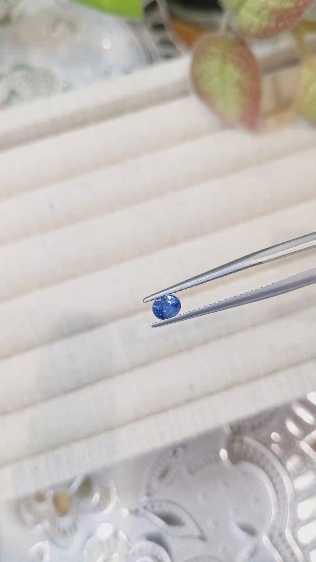 0.52 Ct. Blue Sapphire from Madagascar Size Video