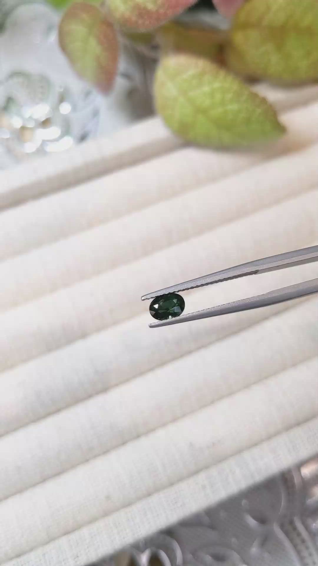 0.74 Ct. Green Sapphire from Madagascar Size Video