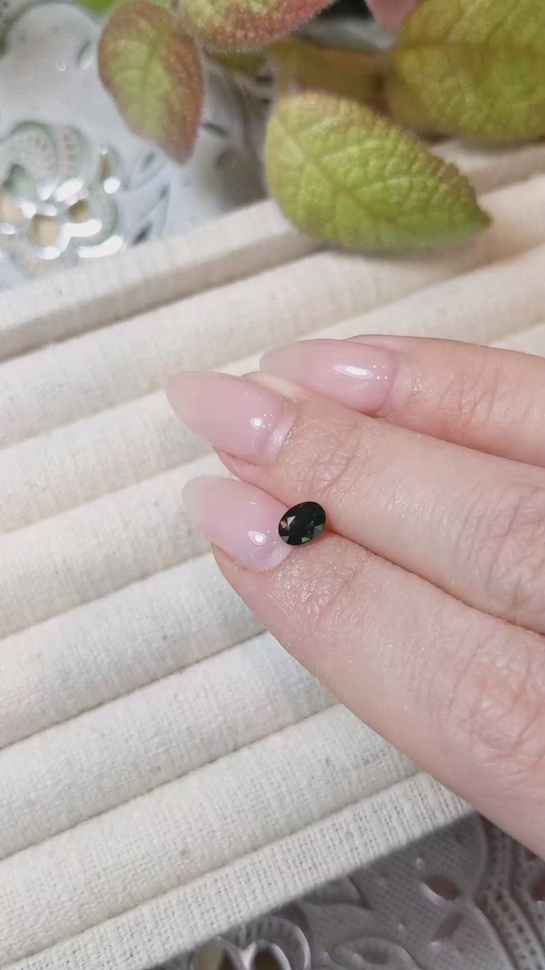 0.74 Ct. Green Sapphire from Madagascar Size Video