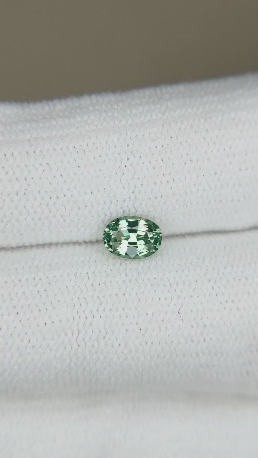 0.59 Ct. Green Sapphire from Madagascar Size Video