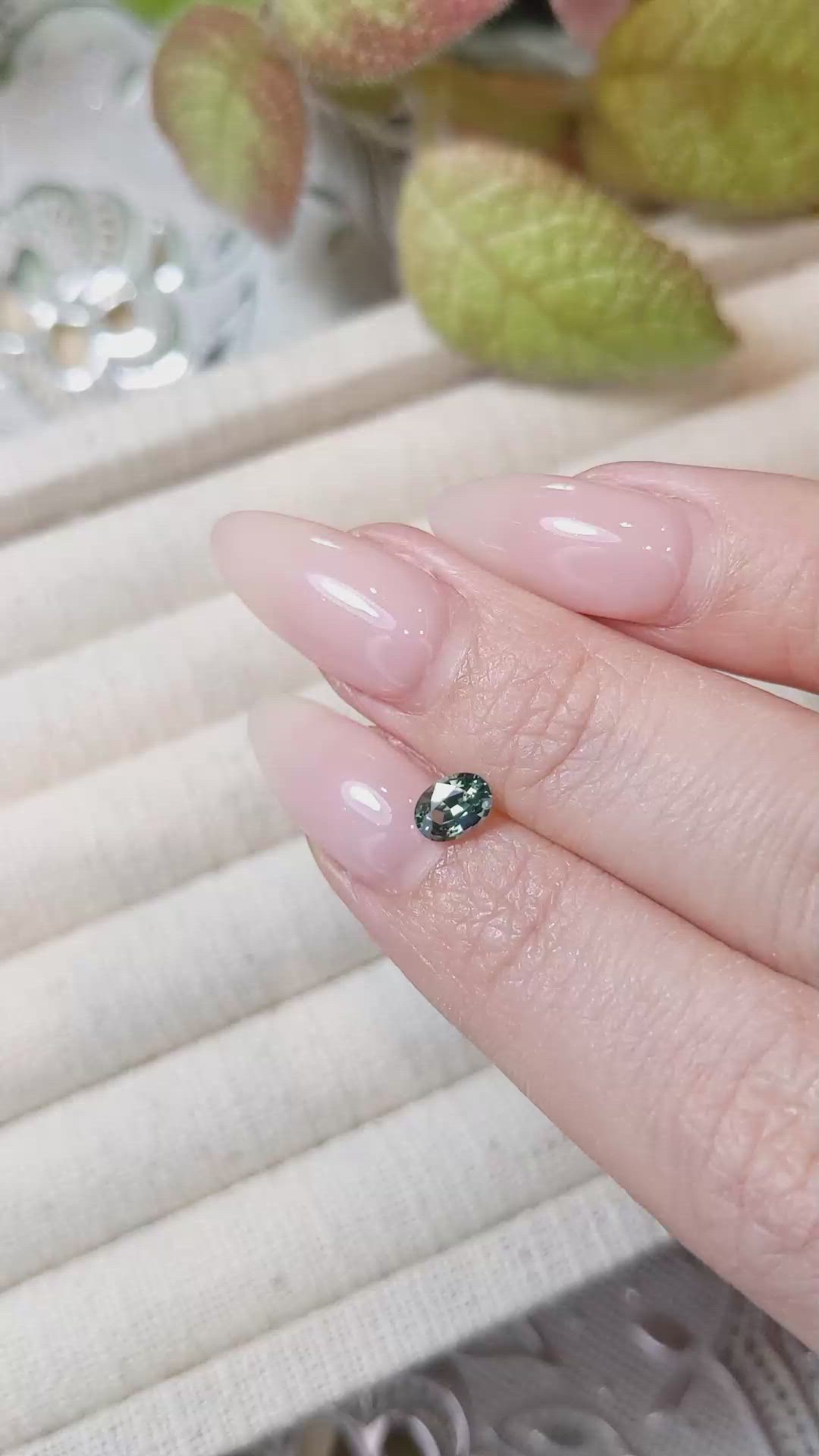 0.59 Ct. Green Sapphire from Madagascar Size Video
