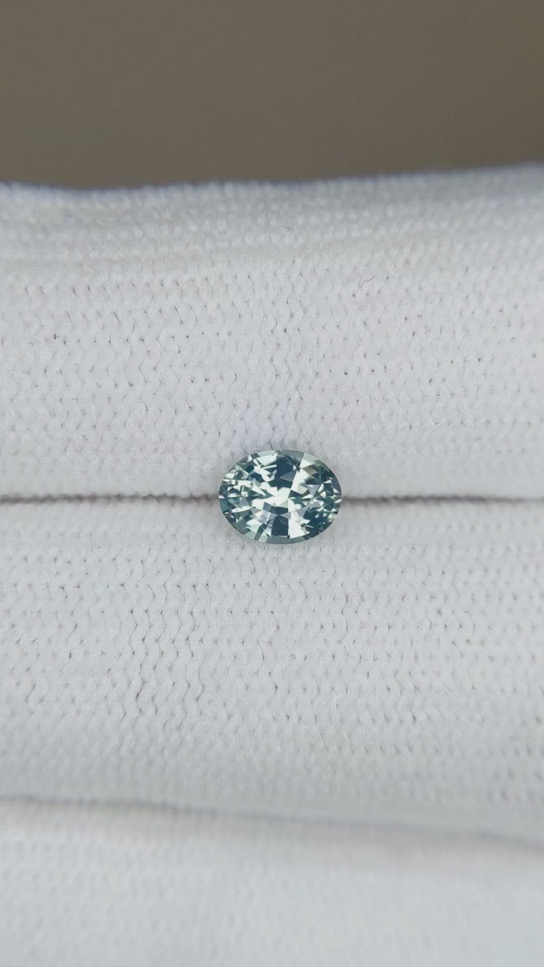 0.59 Ct. Greenish Blue Sapphire from Madagascar Size Video
