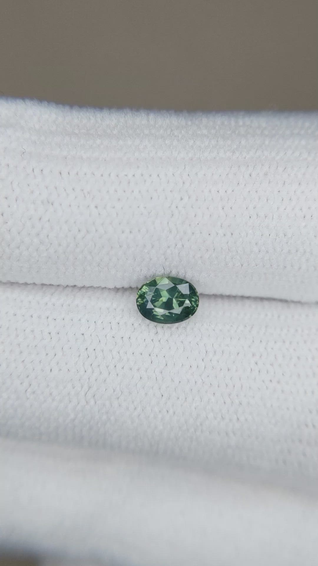 0.50 Ct. Bluish Green Sapphire from Madagascar Size Video