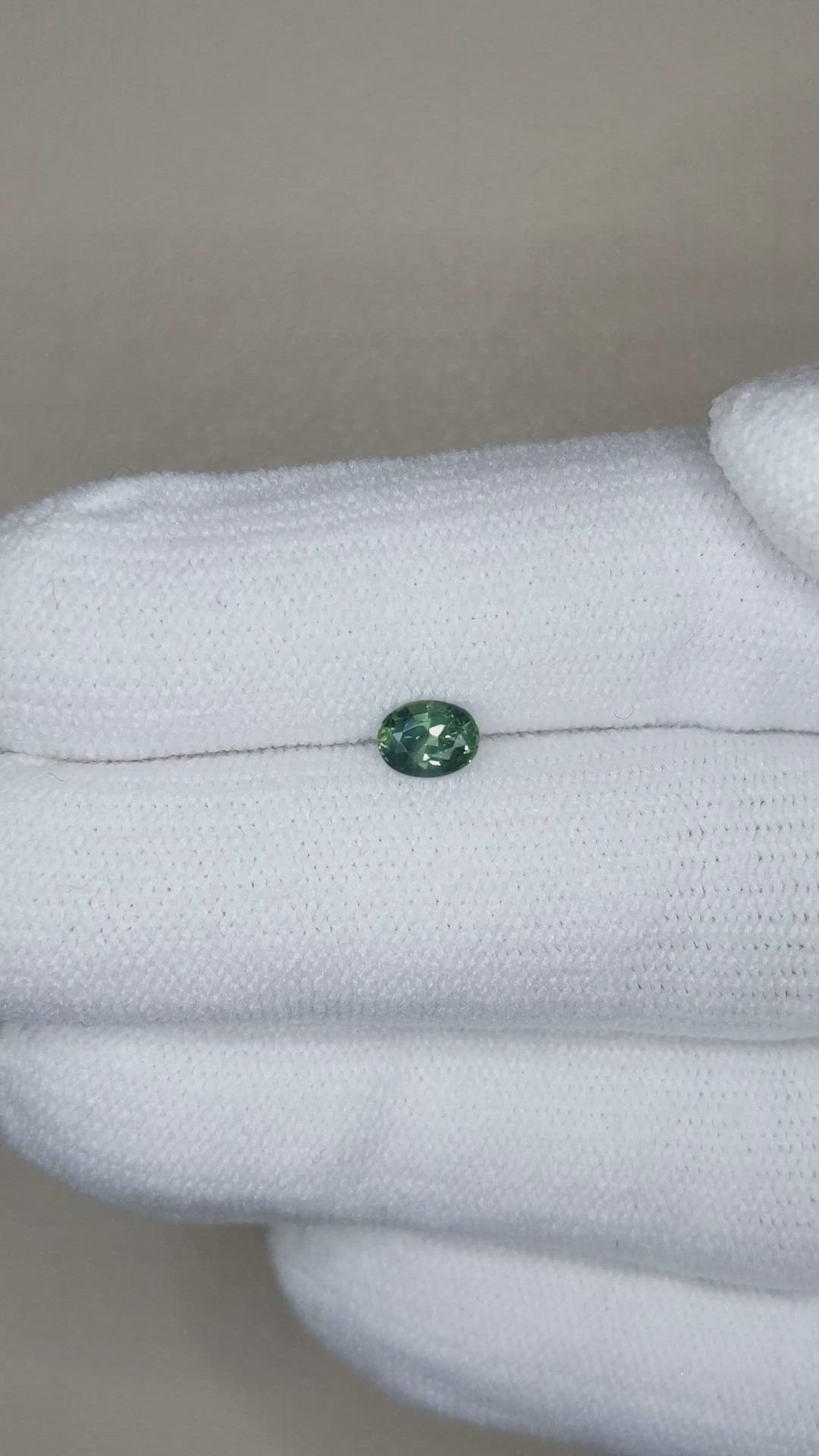 0.50 Ct. Bluish Green Sapphire from Madagascar Size Video
