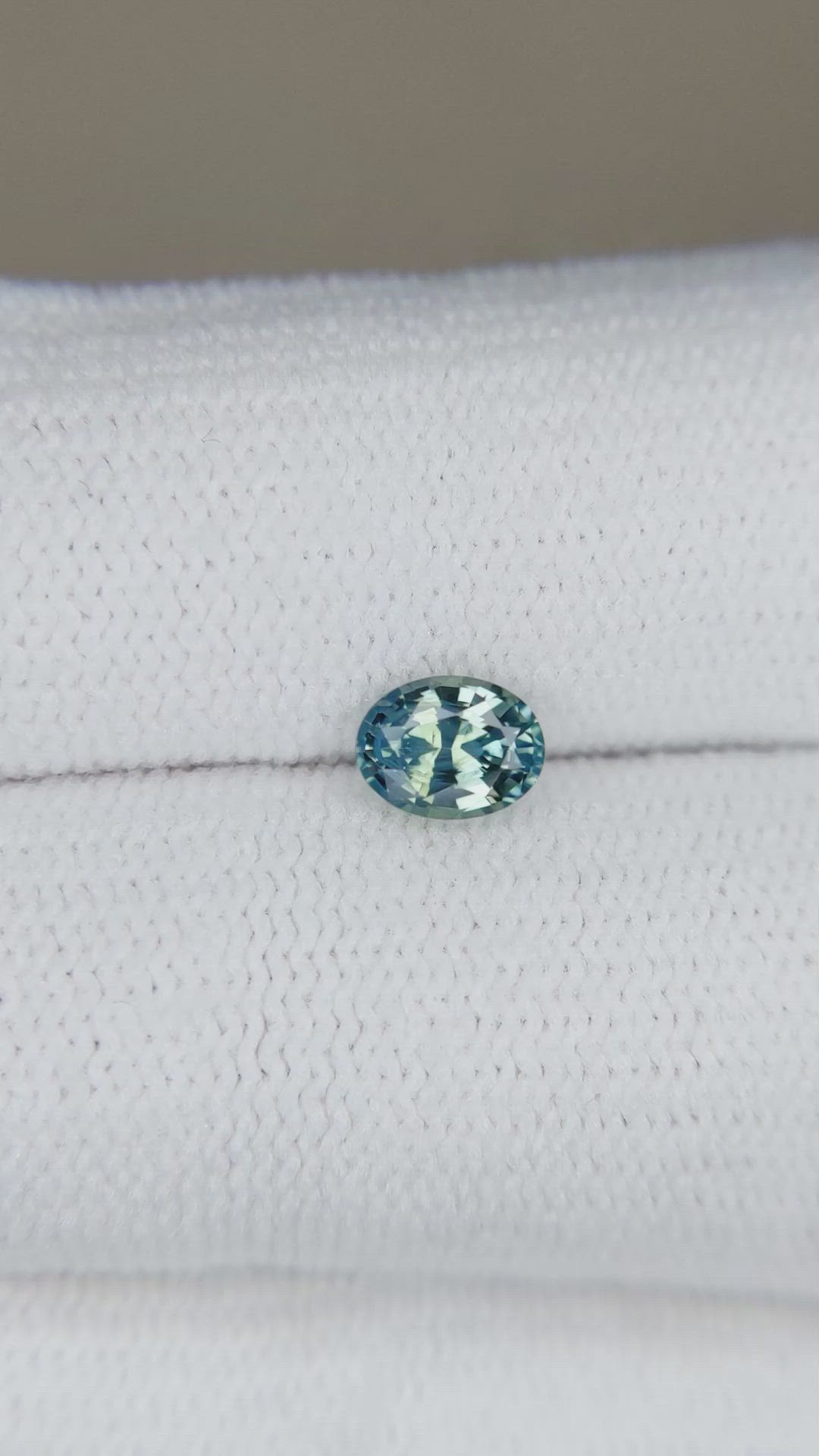 0.56 Ct. Greenish Blue Sapphire from Madagascar Size Video