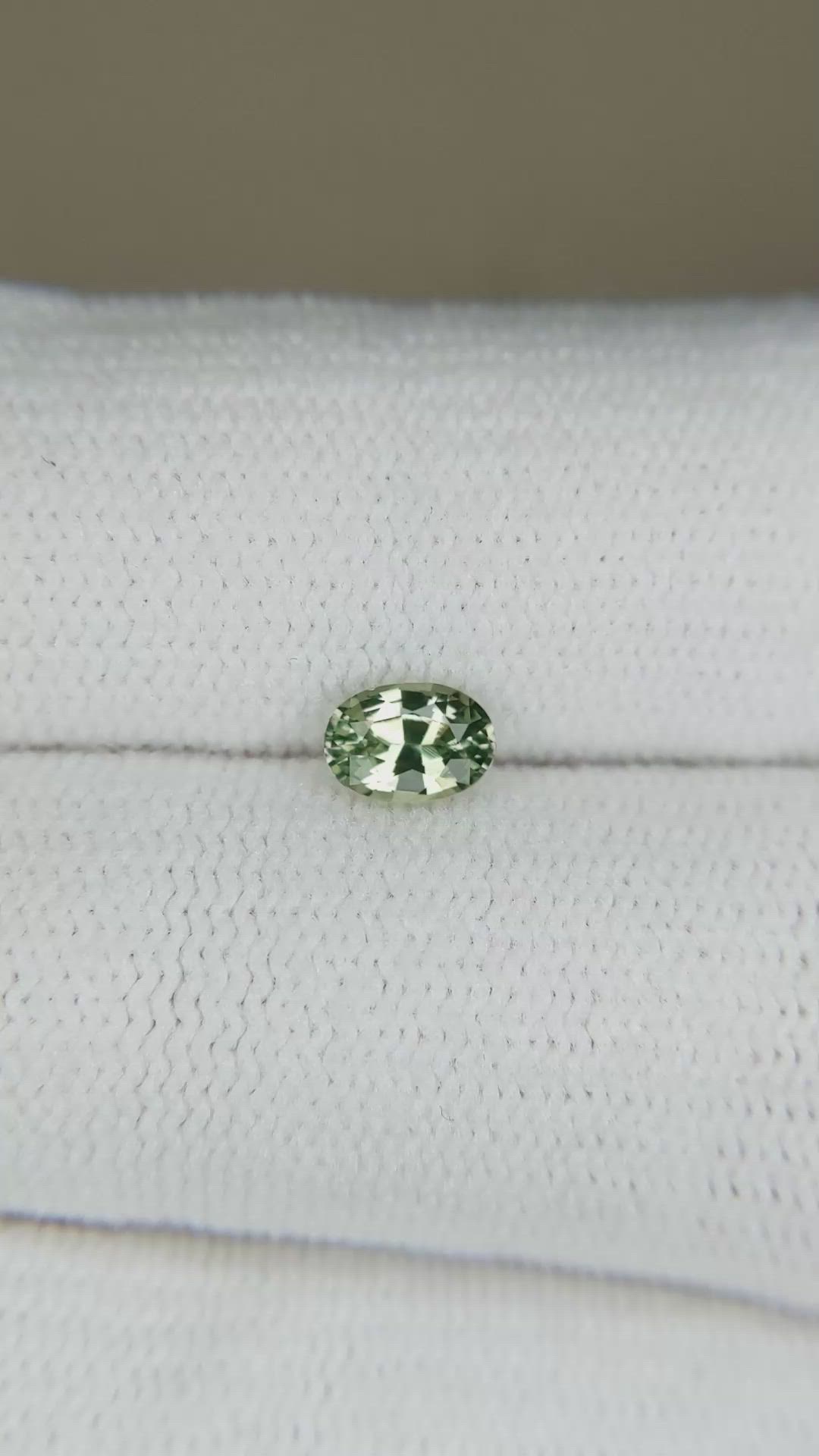 0.43 Ct. Green Sapphire from Madagascar Size Video