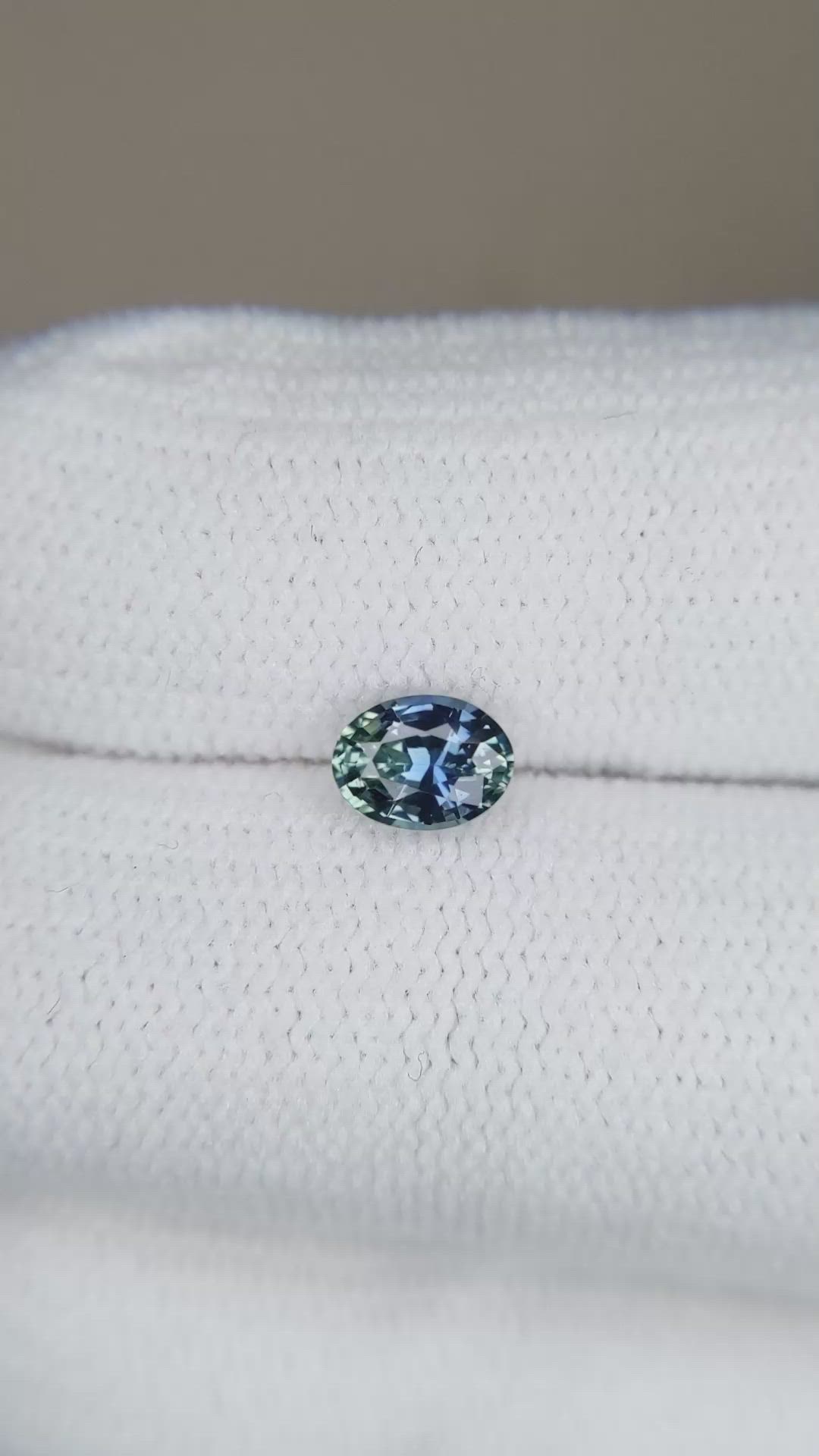 0.56 Ct. Greenish Blue Sapphire from Madagascar Size Video