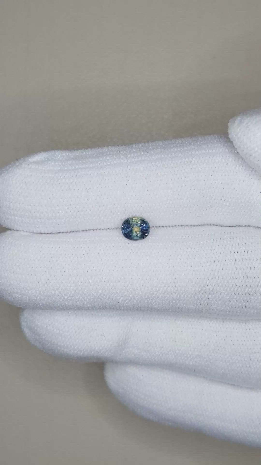 0.52 Ct. Bi Color Sapphire from Madagascar Size Video