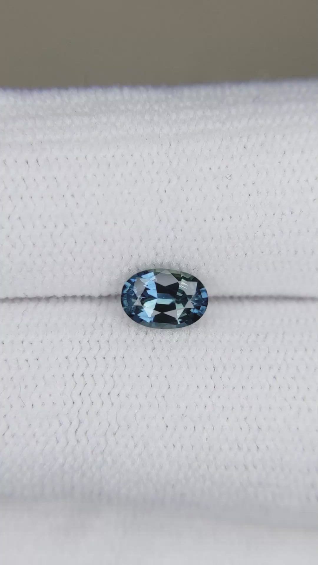 0.67 Ct. Greenish Blue Sapphire from Madagascar Size Video