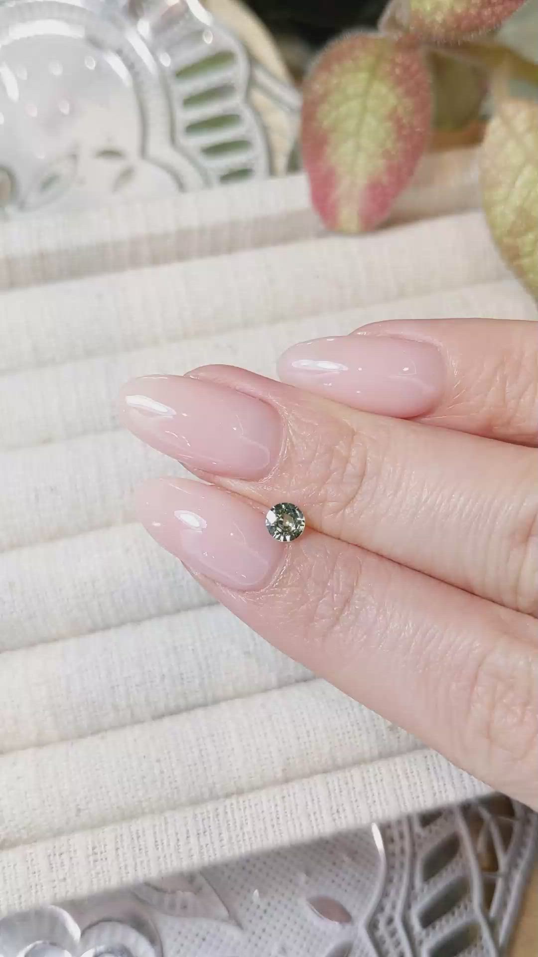 0.33 Ct. Bluish Green Sapphire from Madagascar Size Video