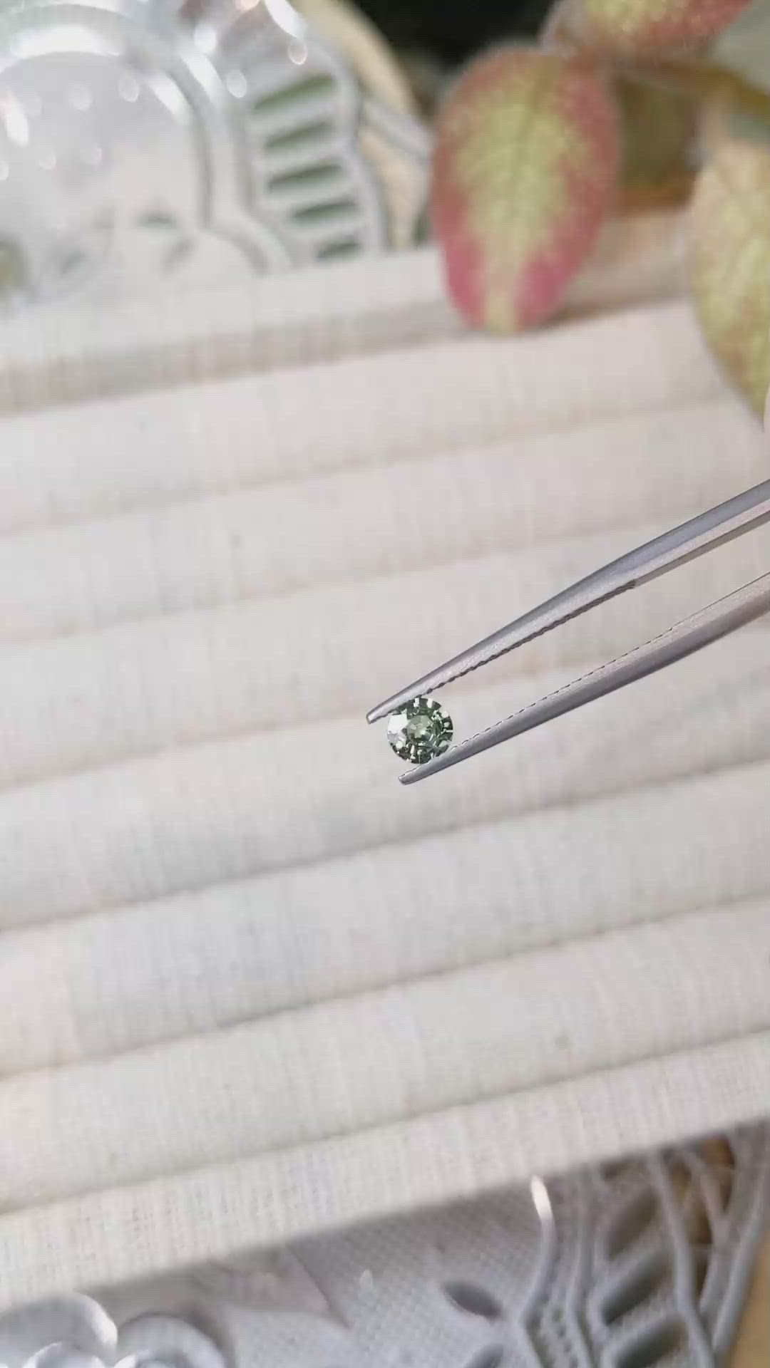 0.33 Ct. Bluish Green Sapphire from Madagascar Size Video