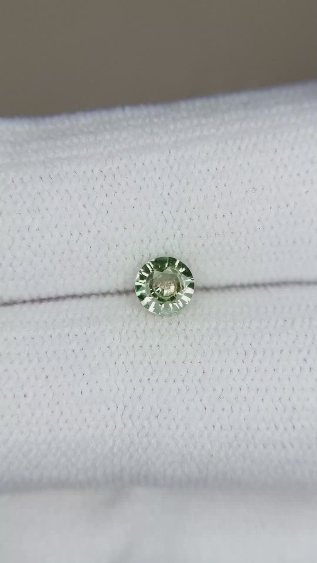 0.33 Ct. Bluish Green Sapphire from Madagascar Size Video