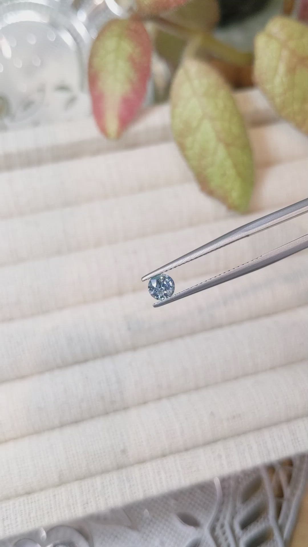 0.49 Ct. Greyish Blue Sapphire from Madagascar Size Video