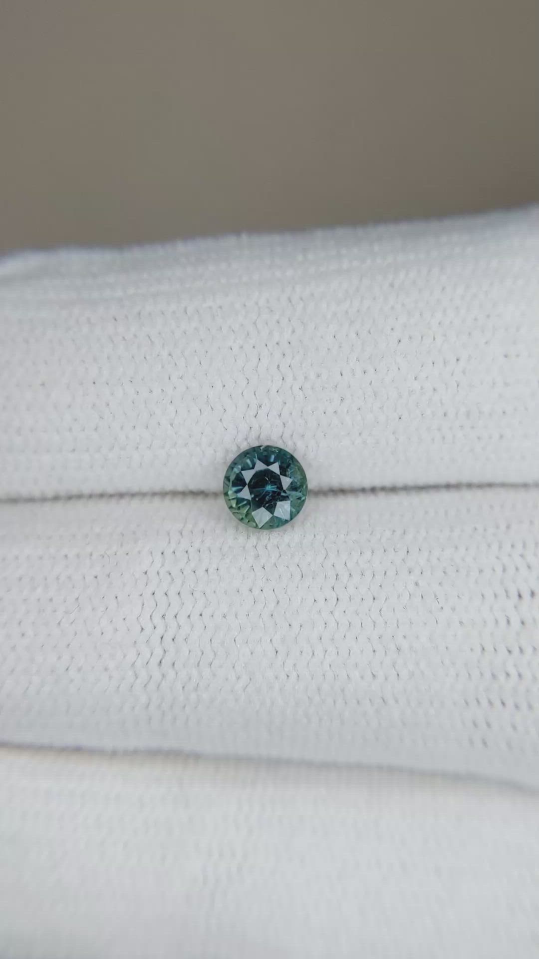 0.58 Ct. Greenish Blue Sapphire from Madagascar Size Video