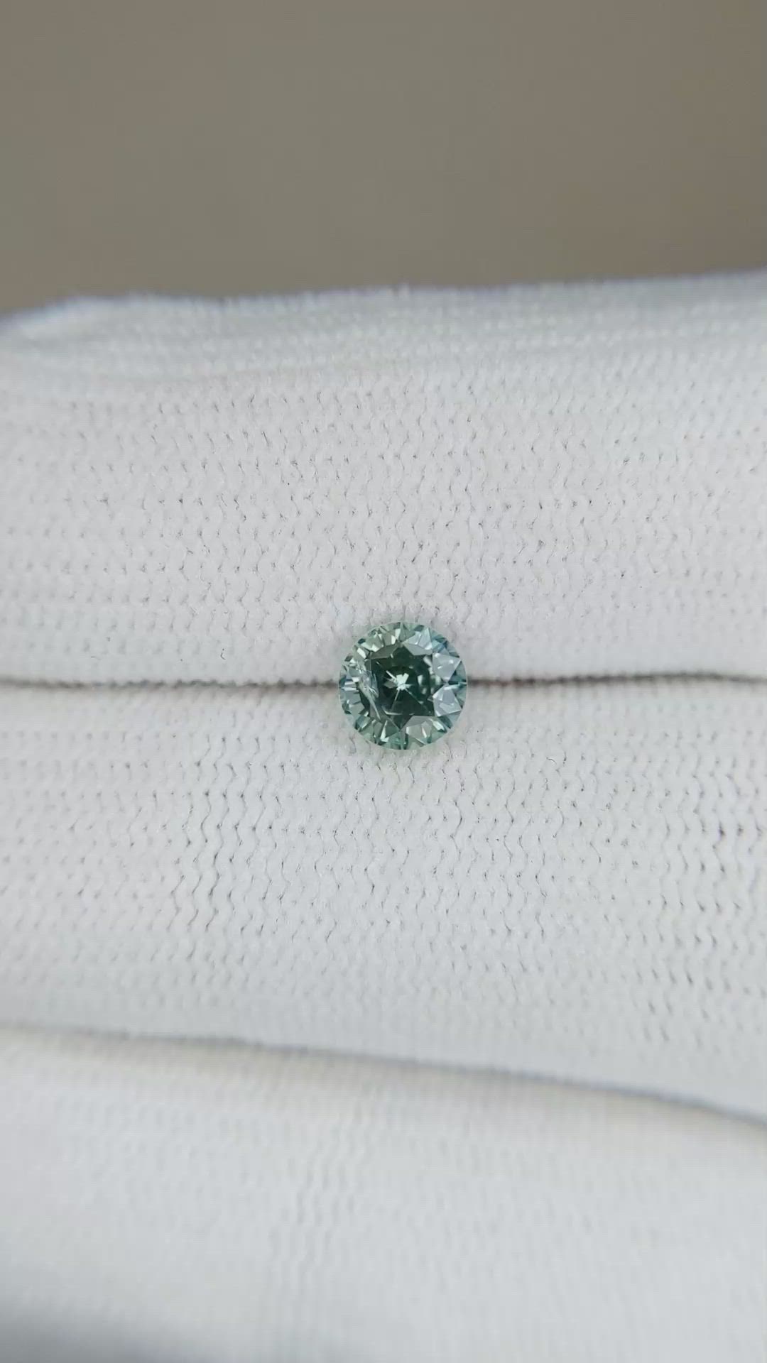 0.65 Ct. Greenish Blue Sapphire from Madagascar Size Video