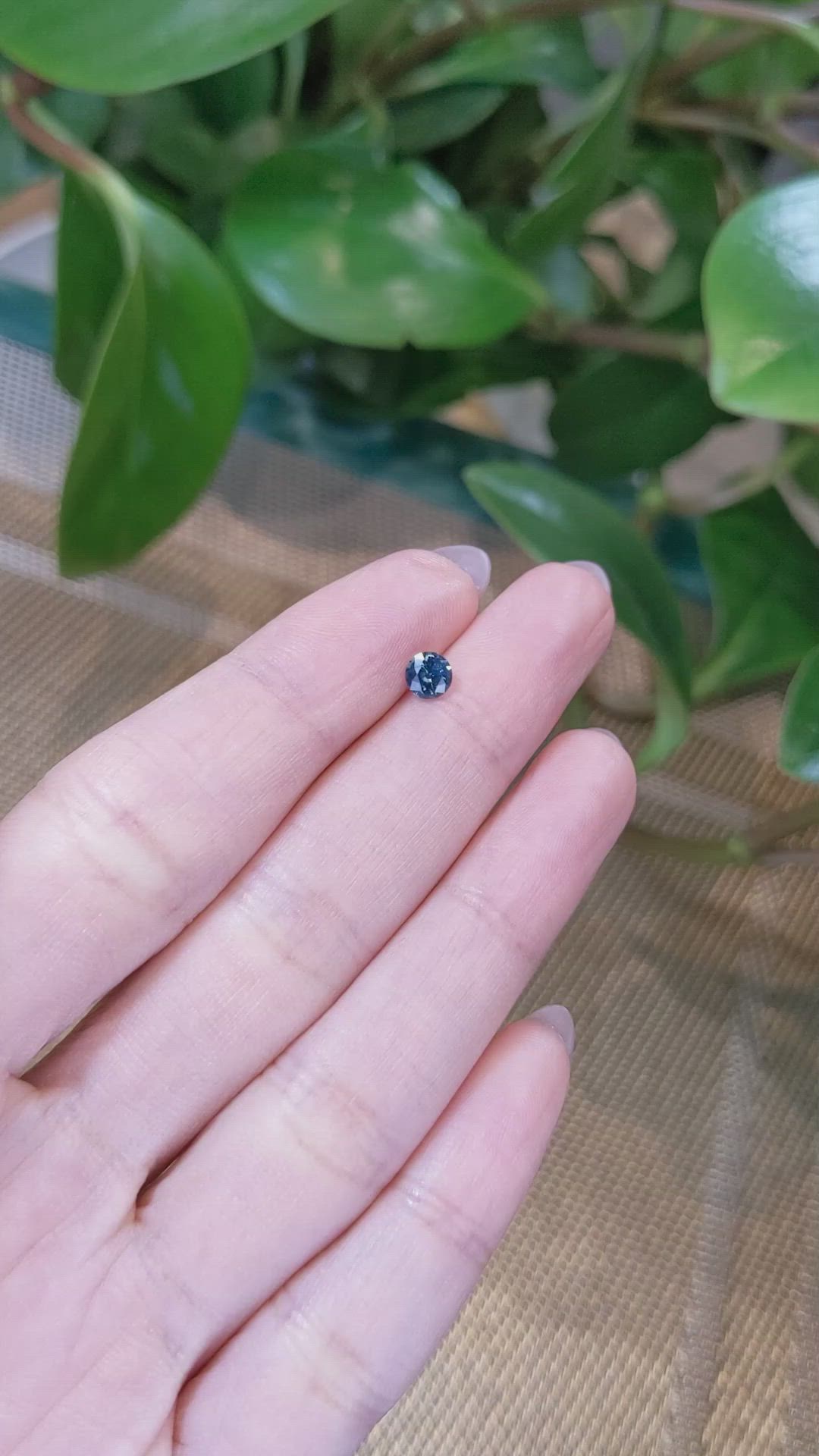 0.52 Ct. Greenish Blue Sapphire from Madagascar Size Video