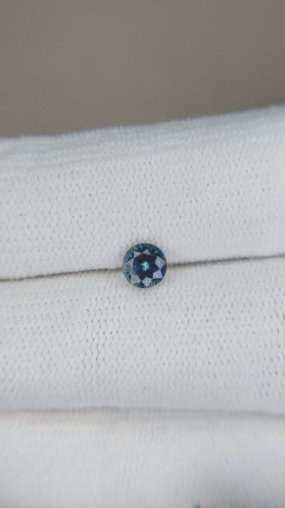 0.52 Ct. Greenish Blue Sapphire from Madagascar Size Video