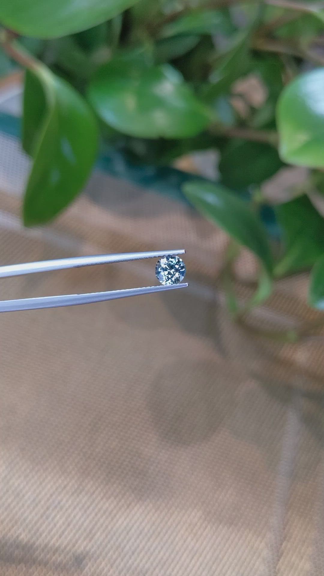 0.81 Ct. Greenish Blue Sapphire from Madagascar Size Video