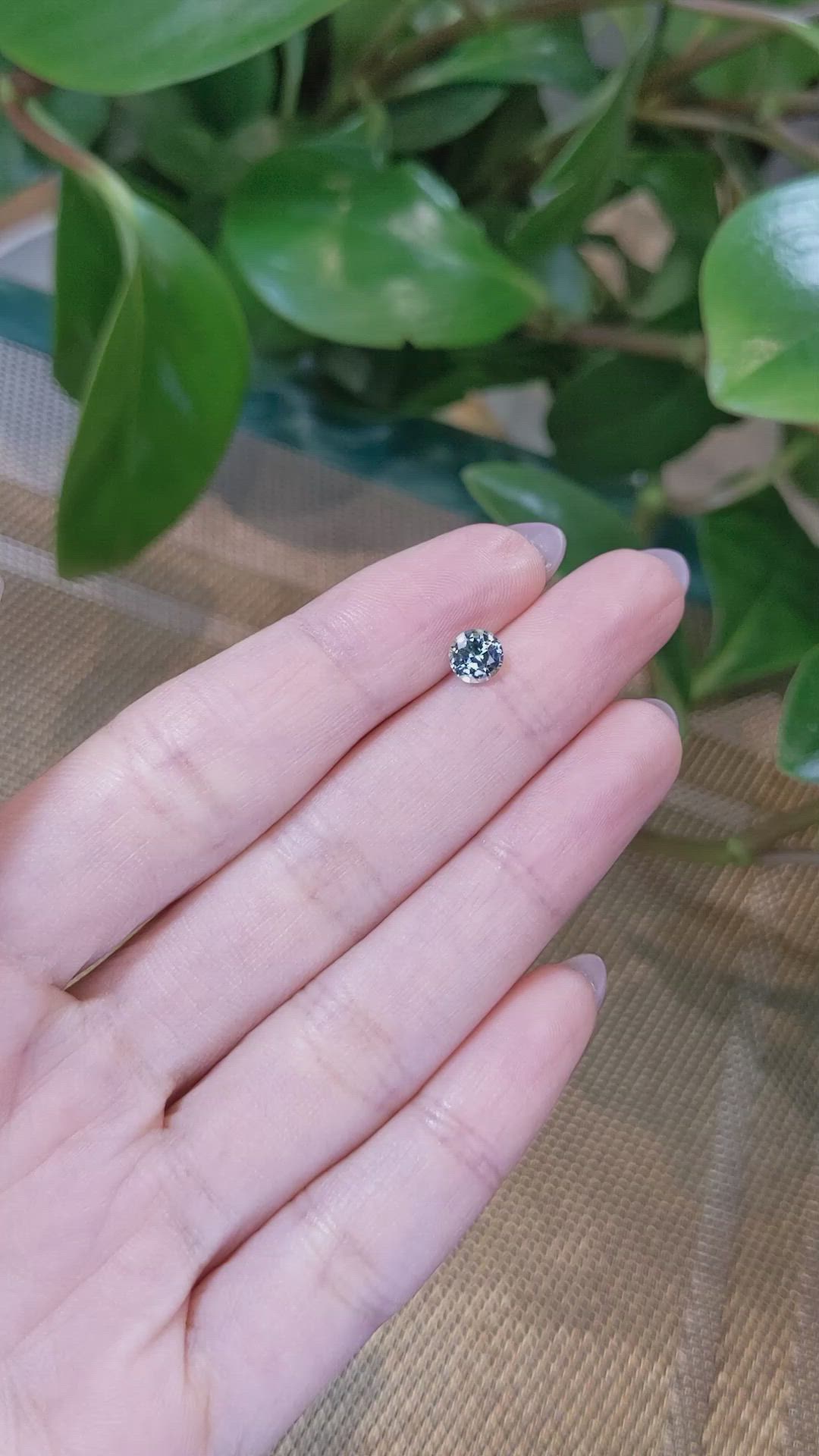 0.81 Ct. Greenish Blue Sapphire from Madagascar Size Video