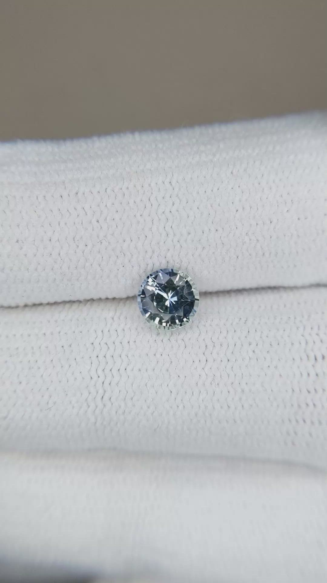 0.81 Ct. Greenish Blue Sapphire from Madagascar Size Video