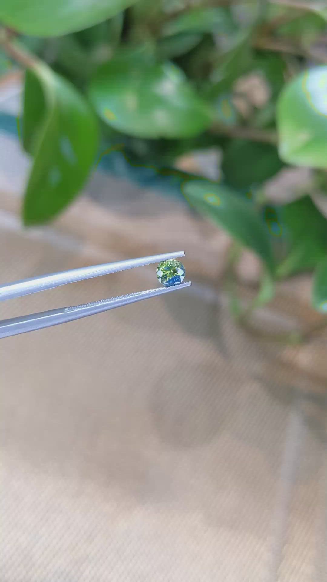 0.45 Ct. Bi Color Sapphire from Madagascar Size Video