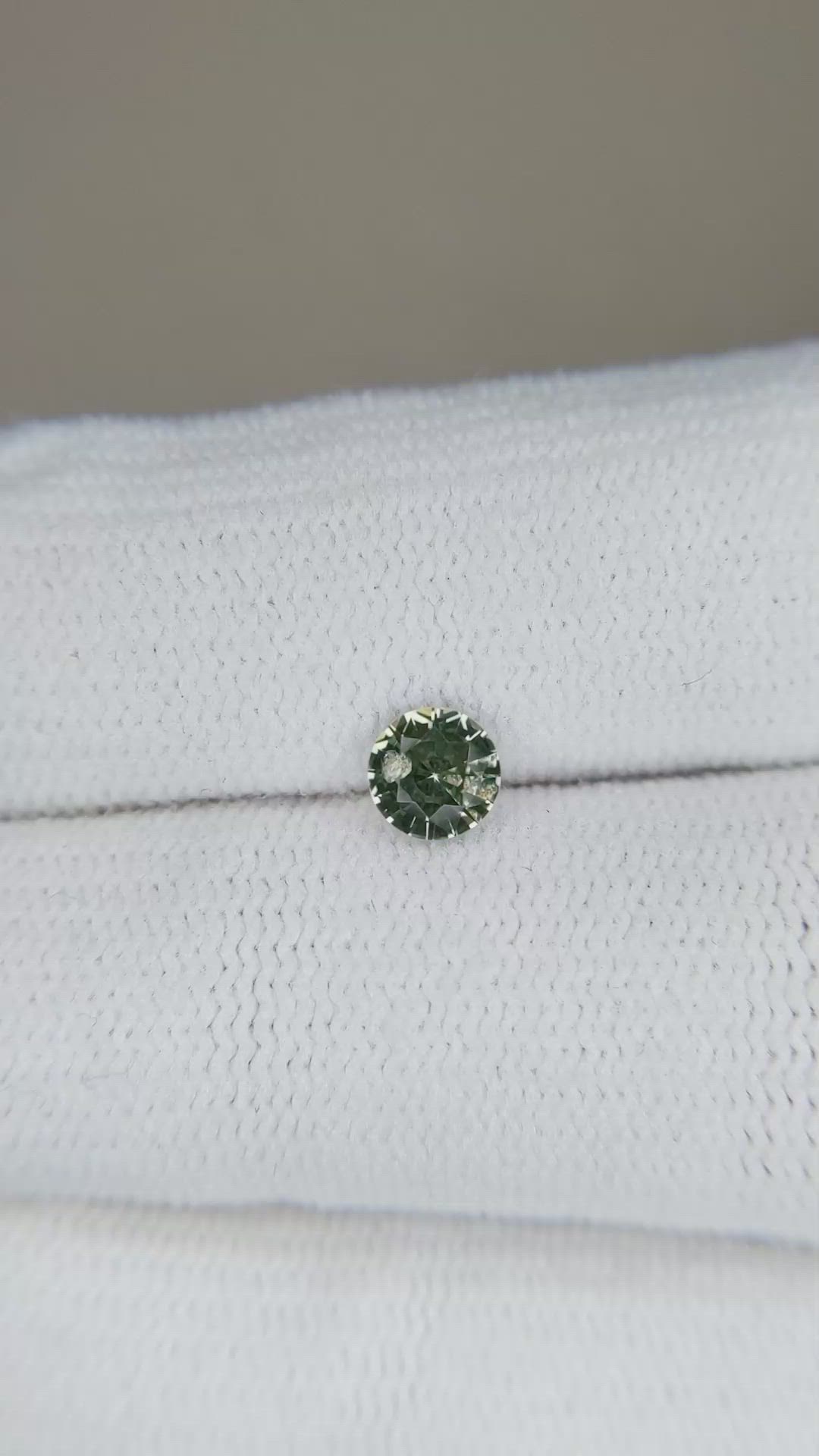 0.46 Ct. Bluish Green Sapphire from Madagascar Size Video