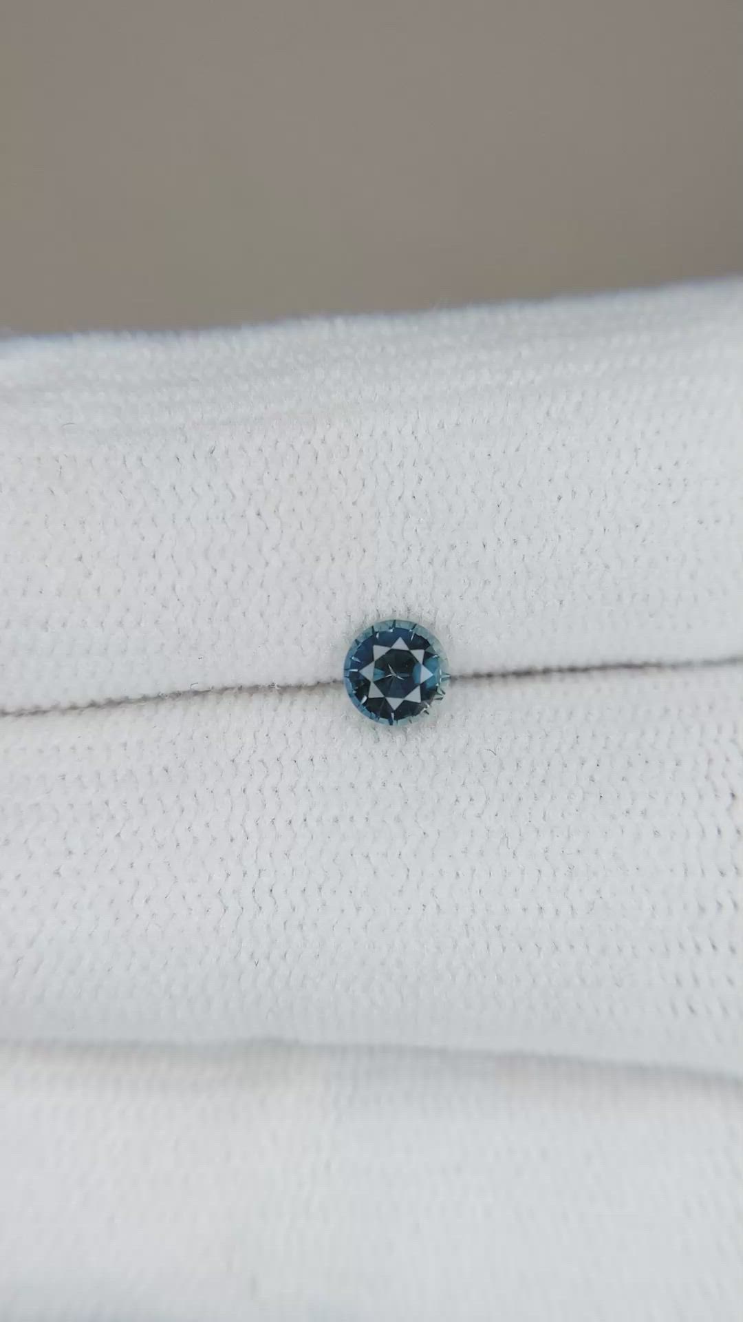 0.38 Ct. Greenish Blue Sapphire from Madagascar Size Video