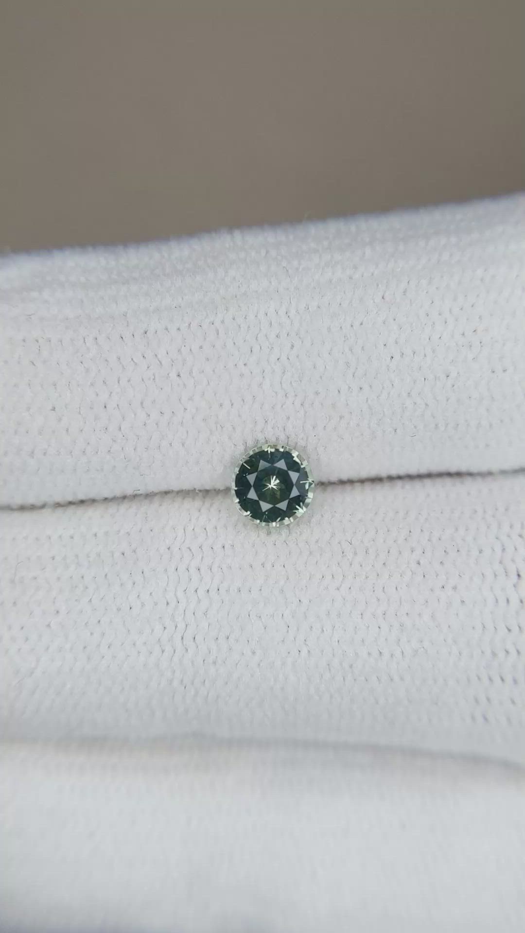 0.48 Ct. Greenish Blue Sapphire from Madagascar Size Video