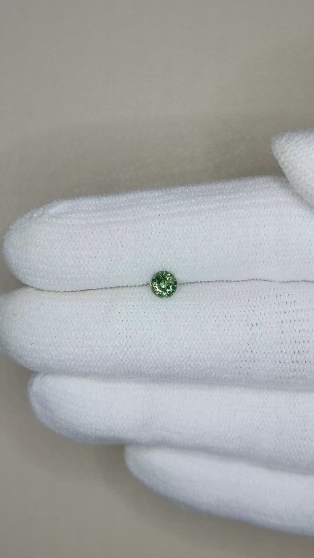 0.34 Ct. Bluish Green Sapphire from Madagascar Size Video