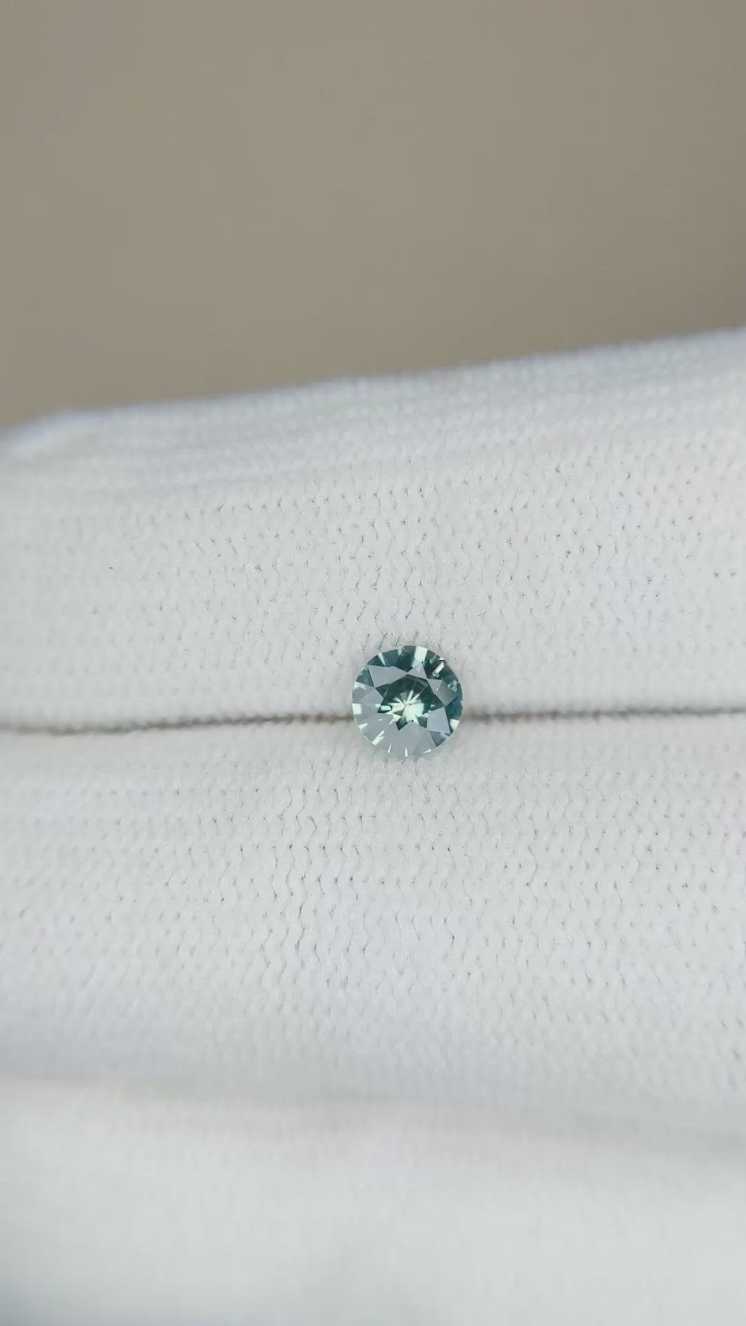 0.37 Ct. Greenish Blue Sapphire from Madagascar Size Video