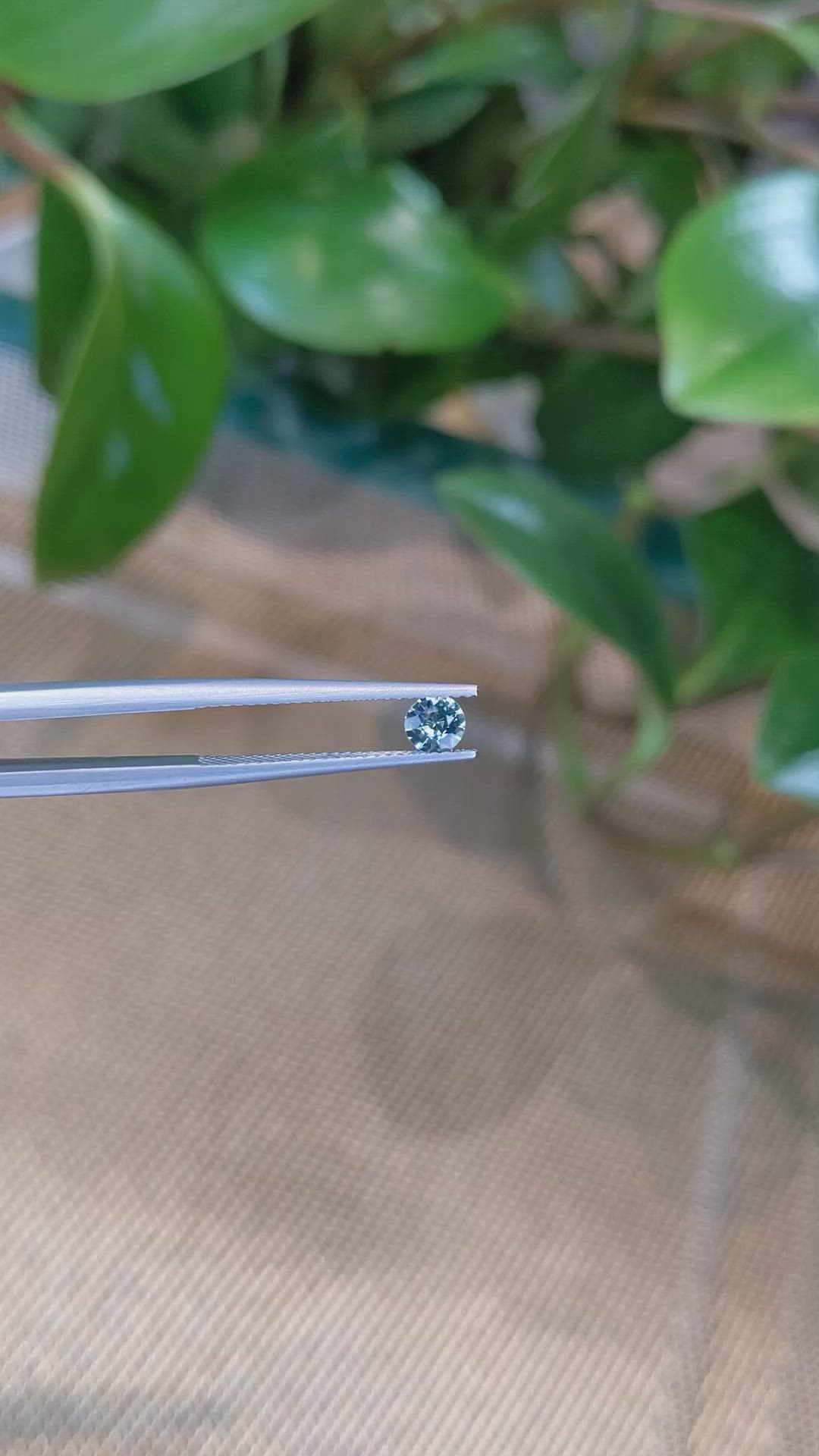 0.37 Ct. Greenish Blue Sapphire from Madagascar Size Video