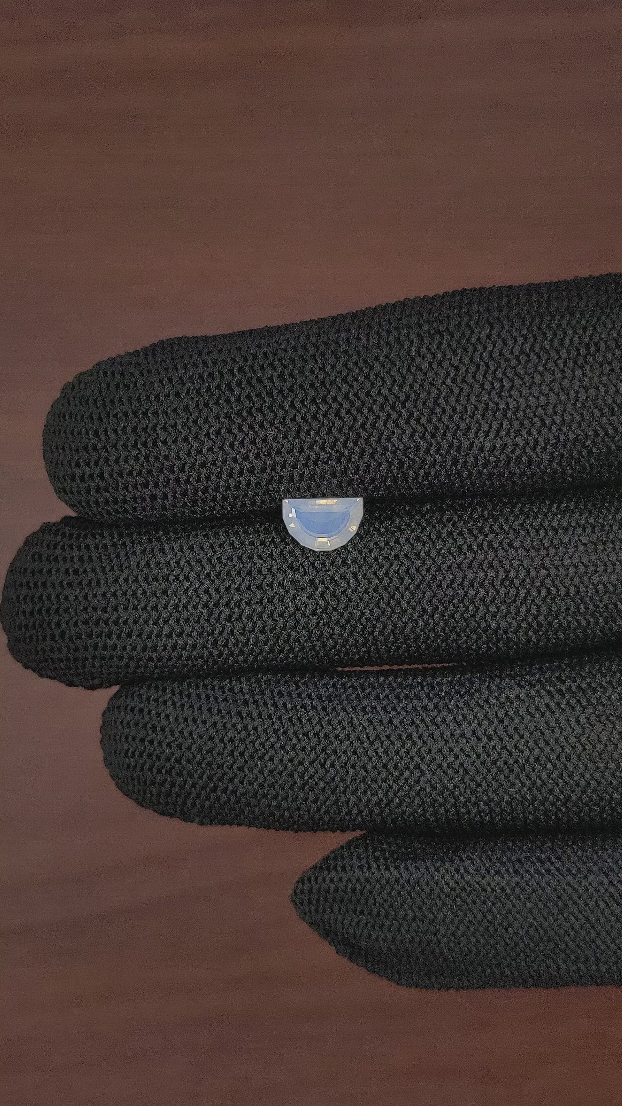 1.19 Ct. White Sapphire from Ceylon (Sri Lanka) Size Video