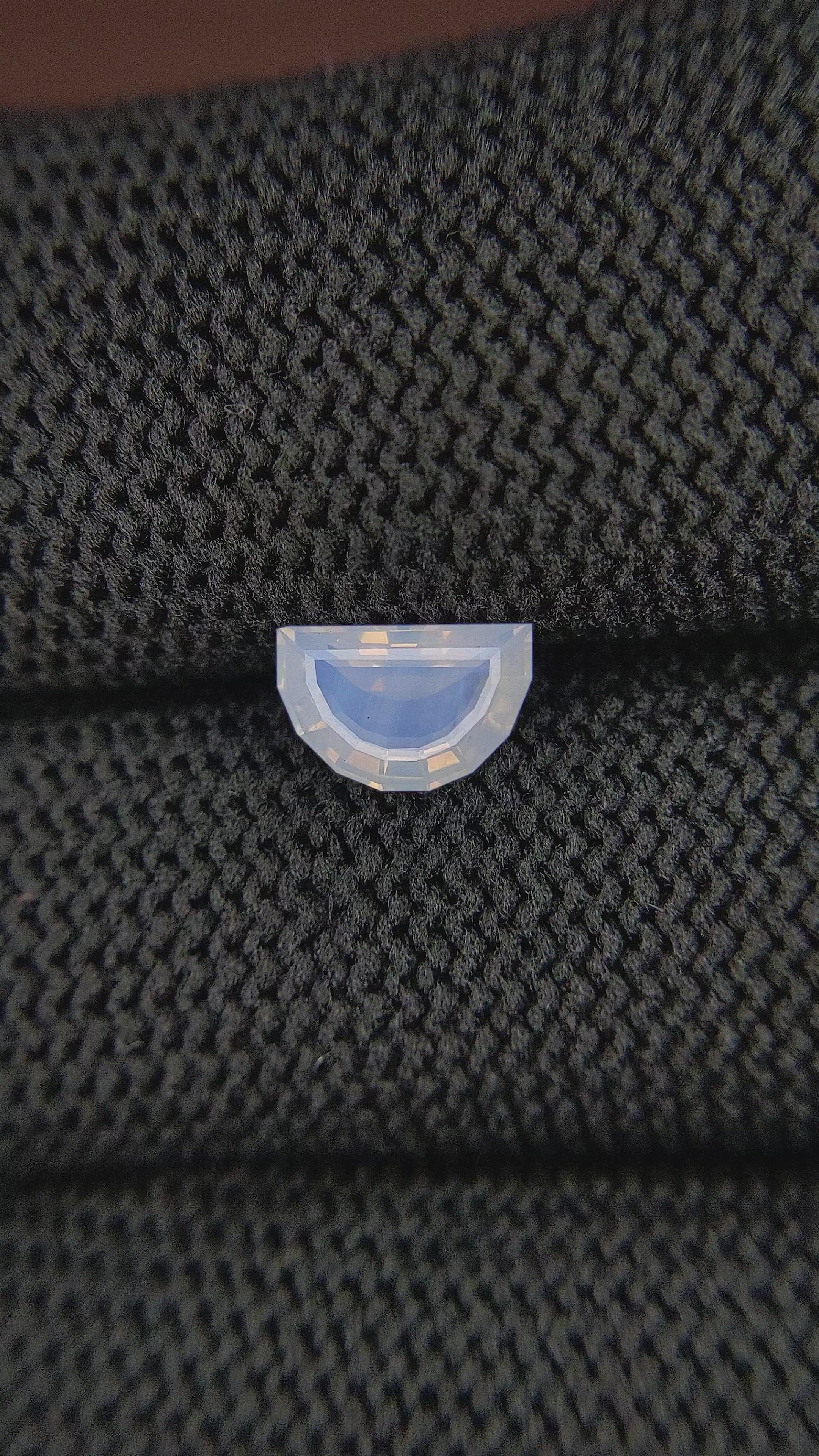 1.19 Ct. White Sapphire from Ceylon (Sri Lanka) Size Video